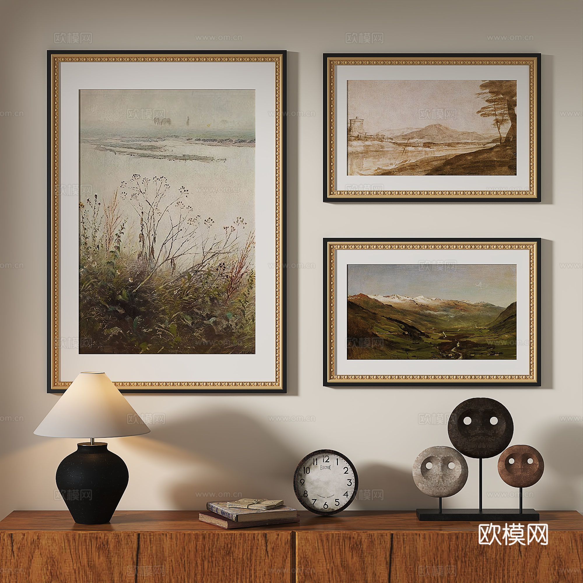 法式，复古，欧式，古典，轻奢，油画，现代，装饰画3d模型