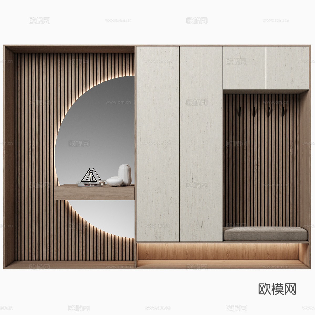 现代意式极简鞋柜3d模型