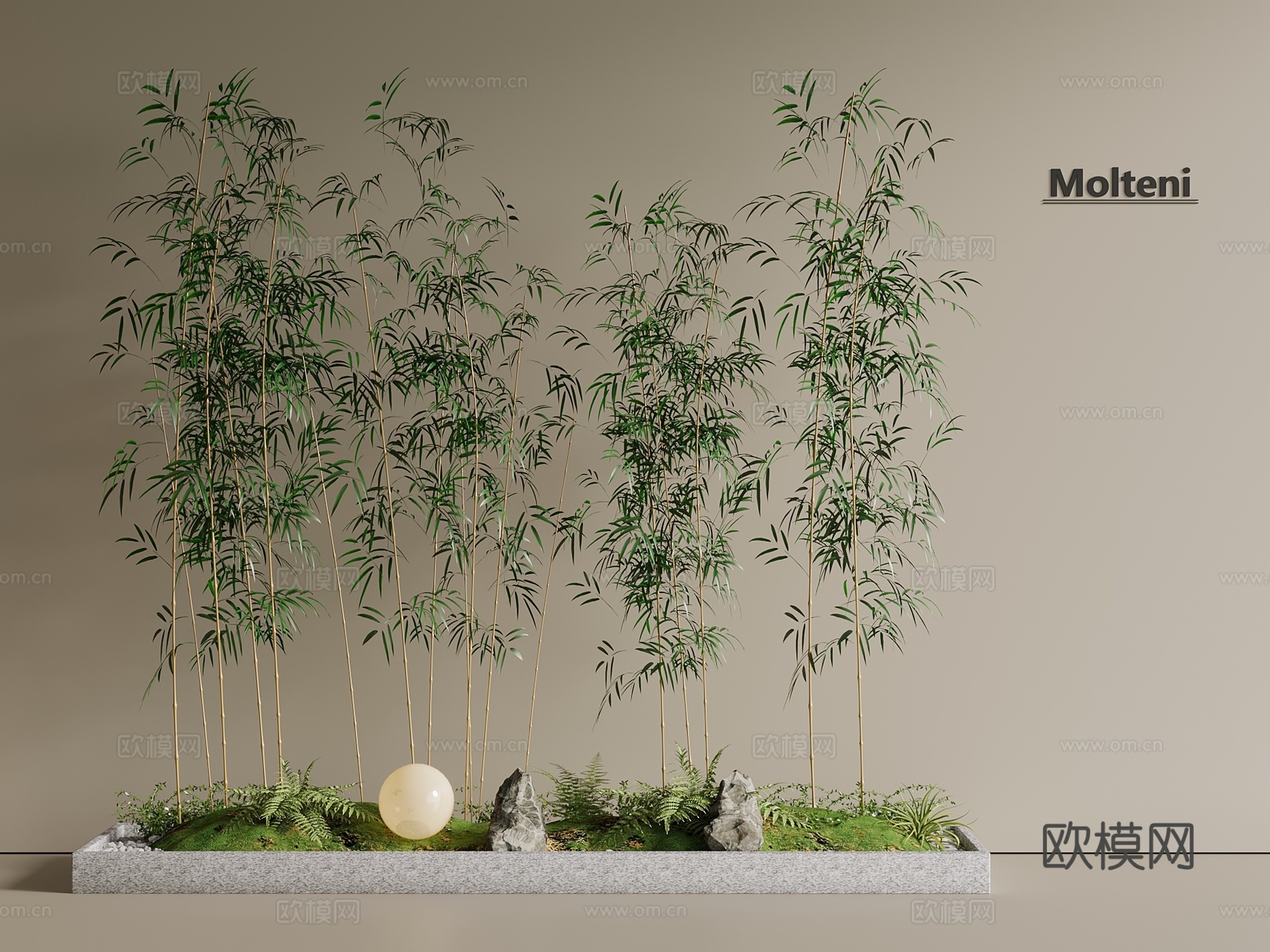 竹子 竹林 景观林su模型