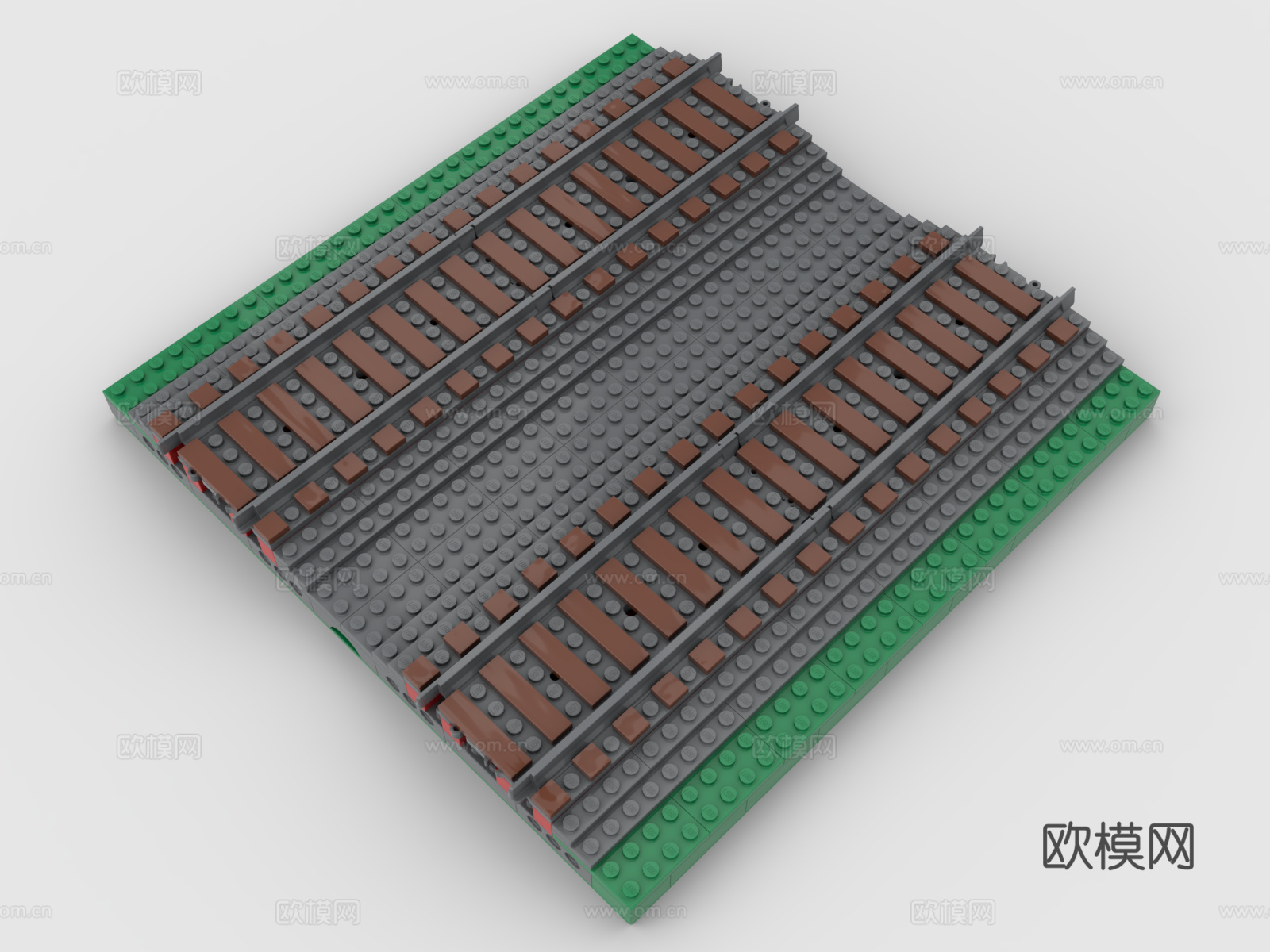 乐高 LEGO 玩具 积木 铁道 铁轨3d模型