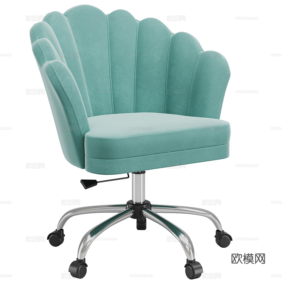 现代奶油风布艺办公椅3d模型