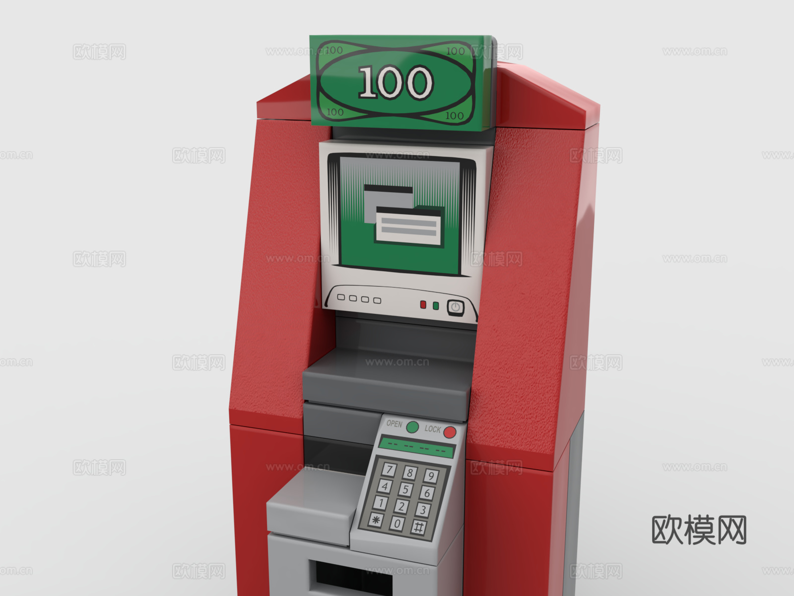 乐高 LEGO 玩具 积木 ATM 取款机3d模型