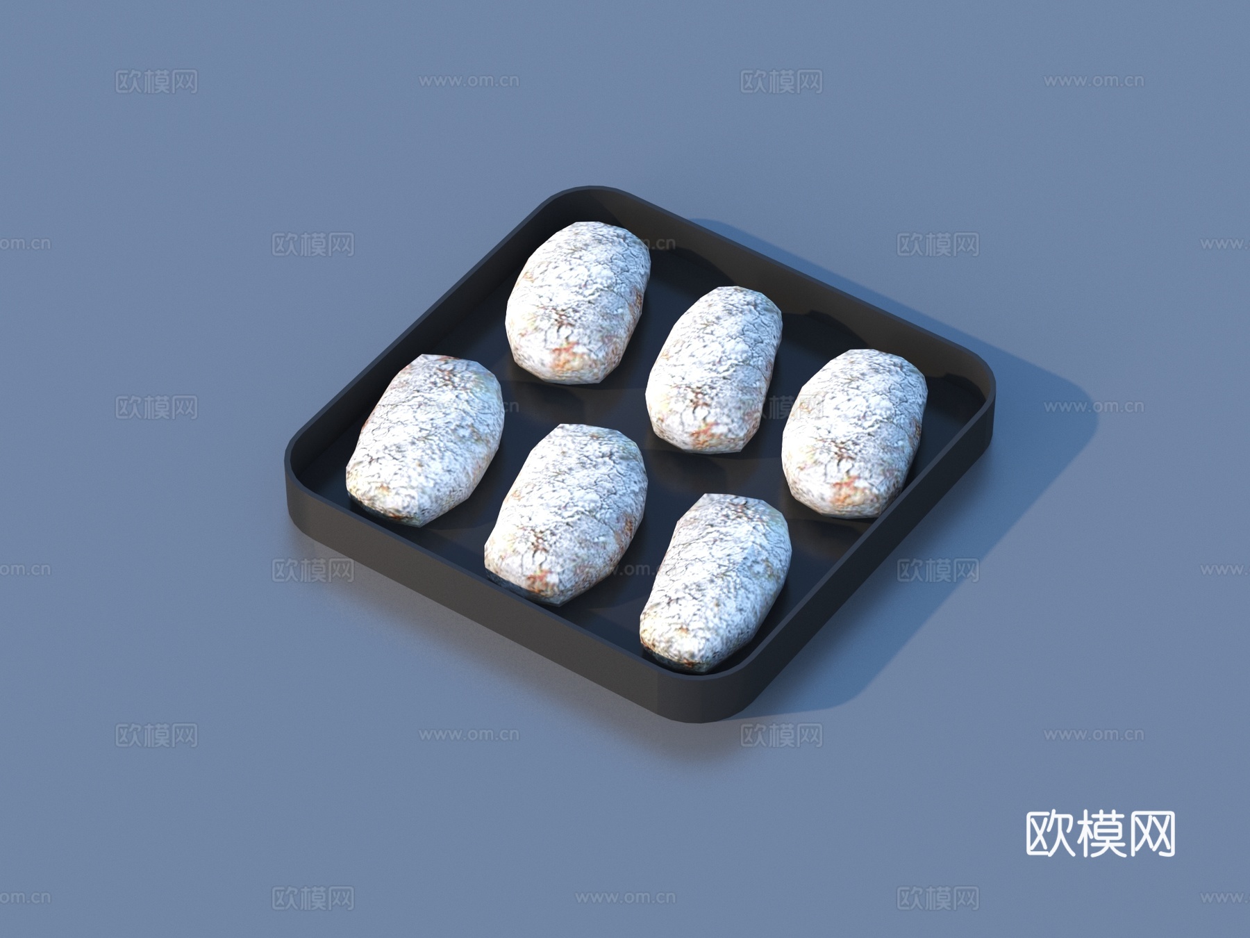 大饼 面包 饼干 食物3d模型