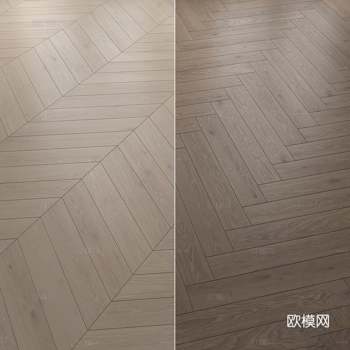 现代意式极简木地板材质3d模型