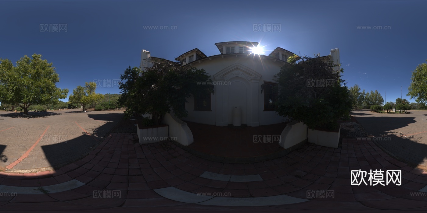公园外景 配楼 别墅小区外景 教堂外景 纯净天空 正午