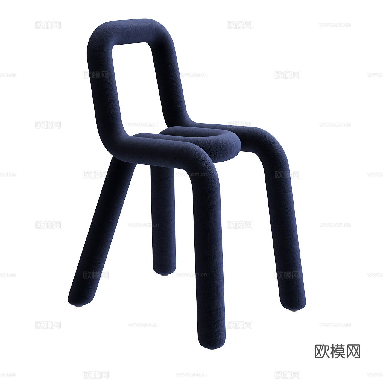 Moustache 意式单椅 经典单椅 布艺单椅 餐椅 布椅3d模型