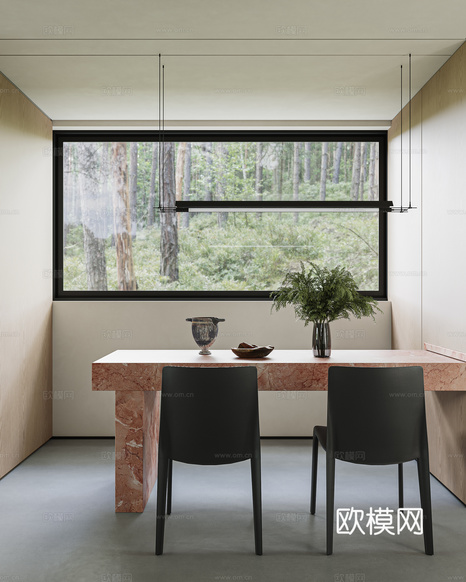 現(xiàn)代客餐廳3d模型下載(渲染圖7)