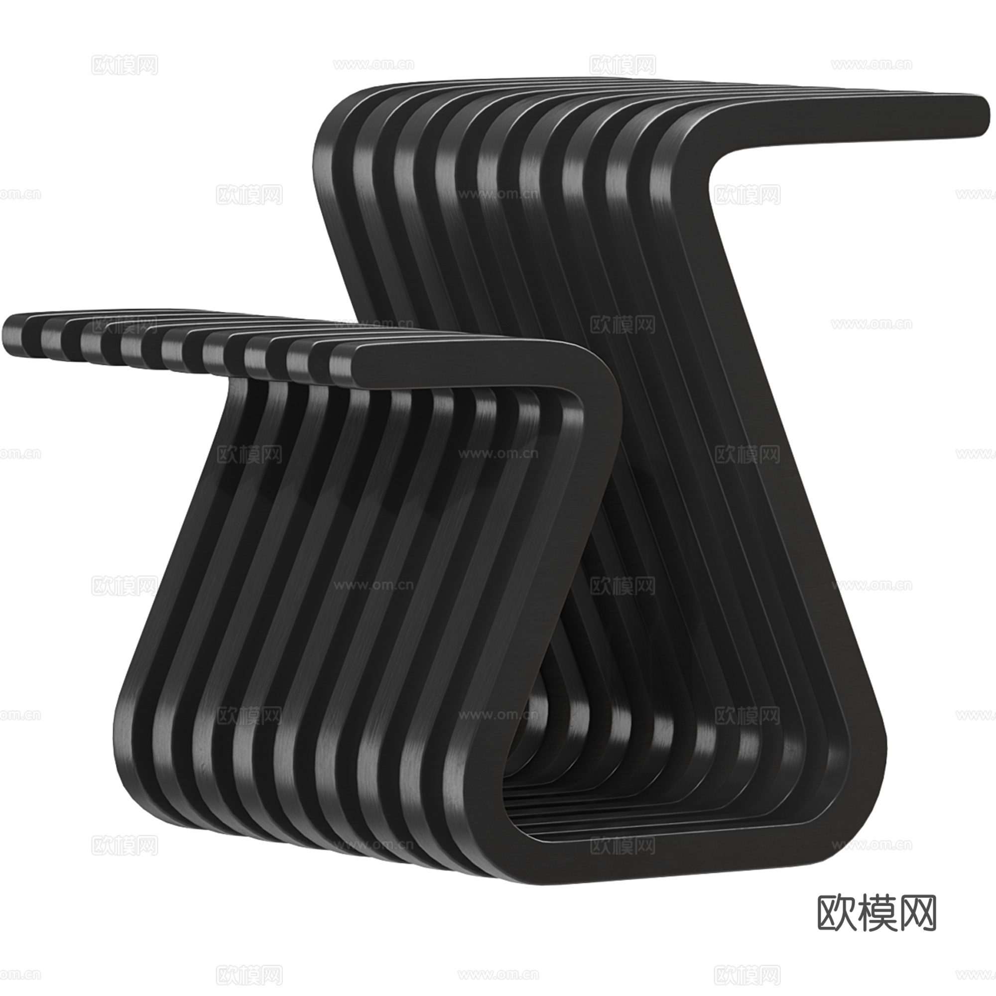 现代边几 角几su模型