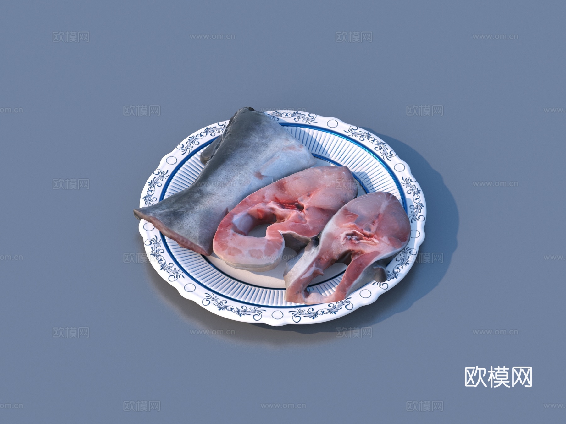 鱼 清蒸鱼 食物 美食3d模型