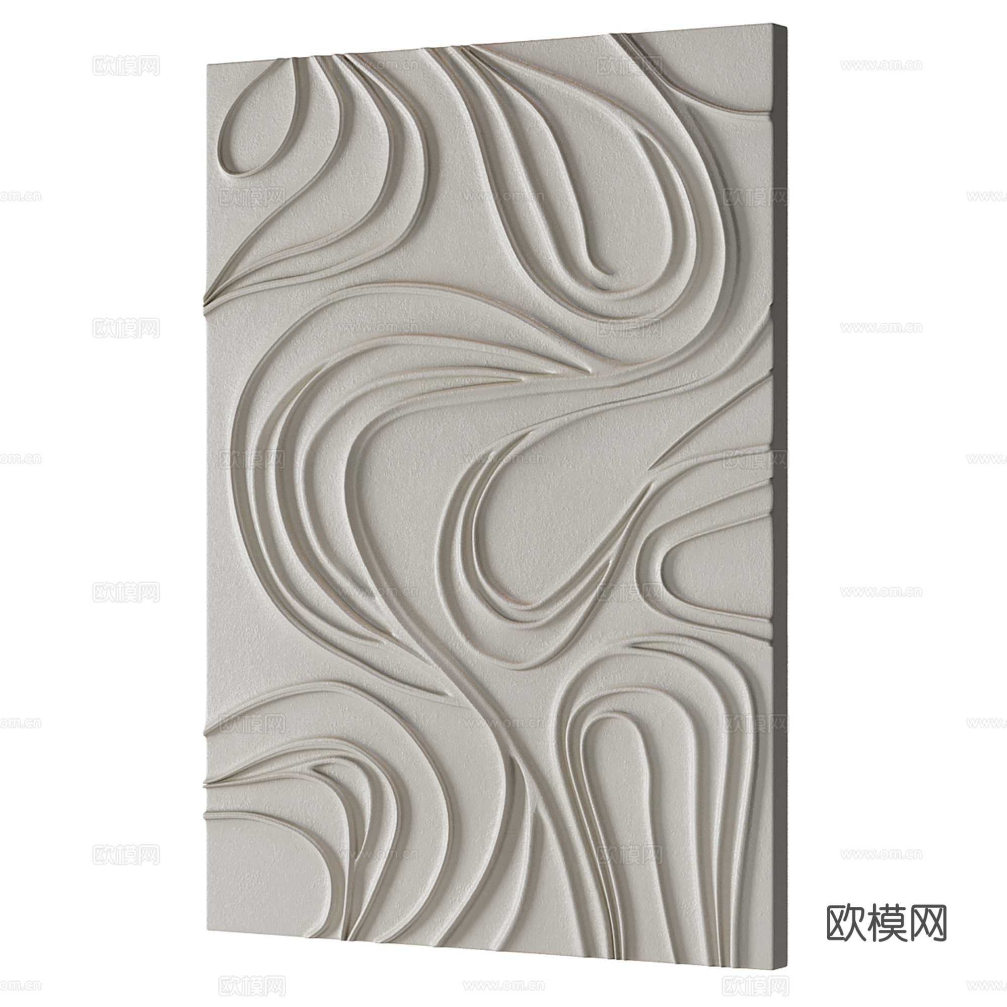 奶油风立体挂画su模型