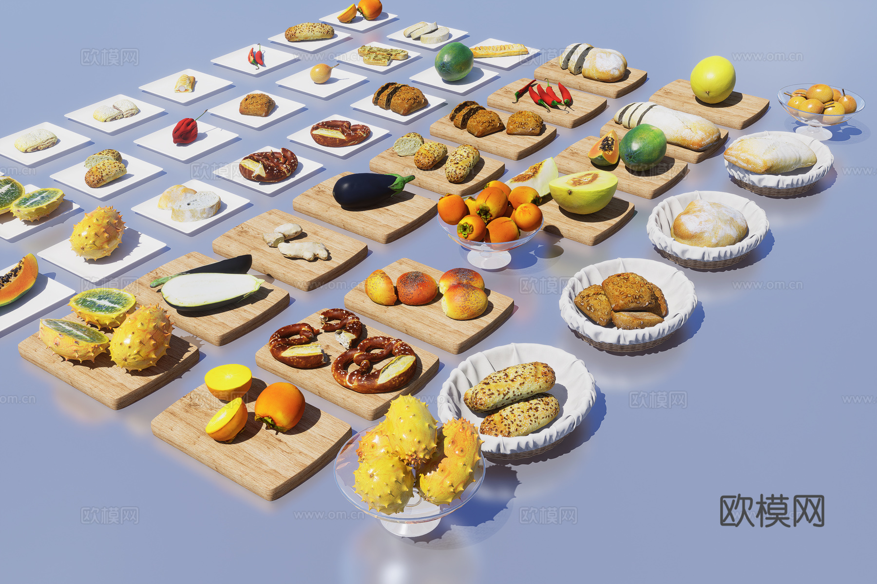 水果甜点食物水果甜点食物3d模型