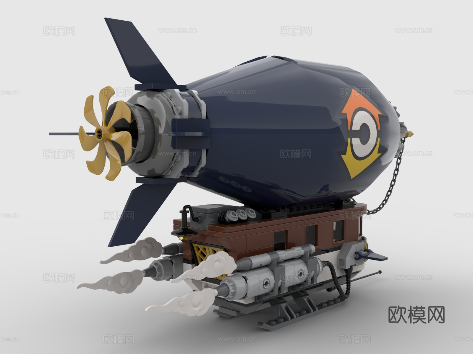 乐高 LEGO 玩具 积木 飞空艇3d模型