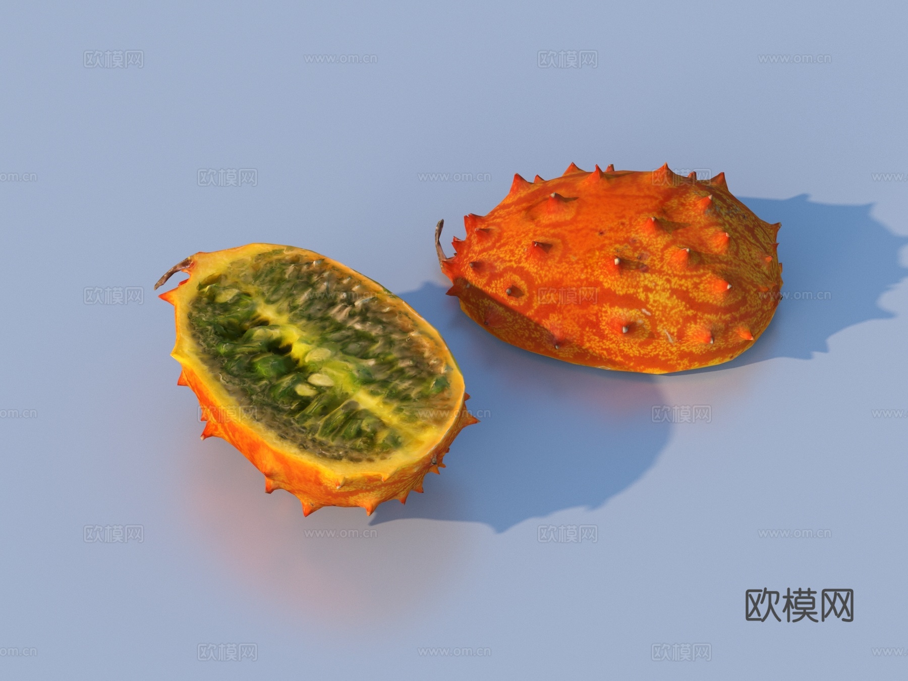 刺角瓜 非洲角瓜 火参果 水果3d模型