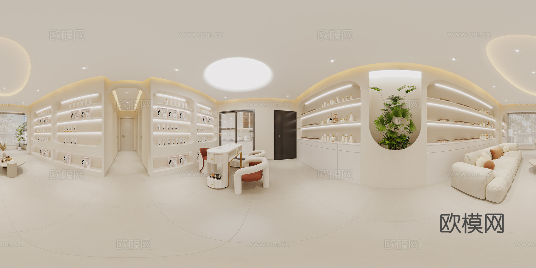 现代 美容店3d模型