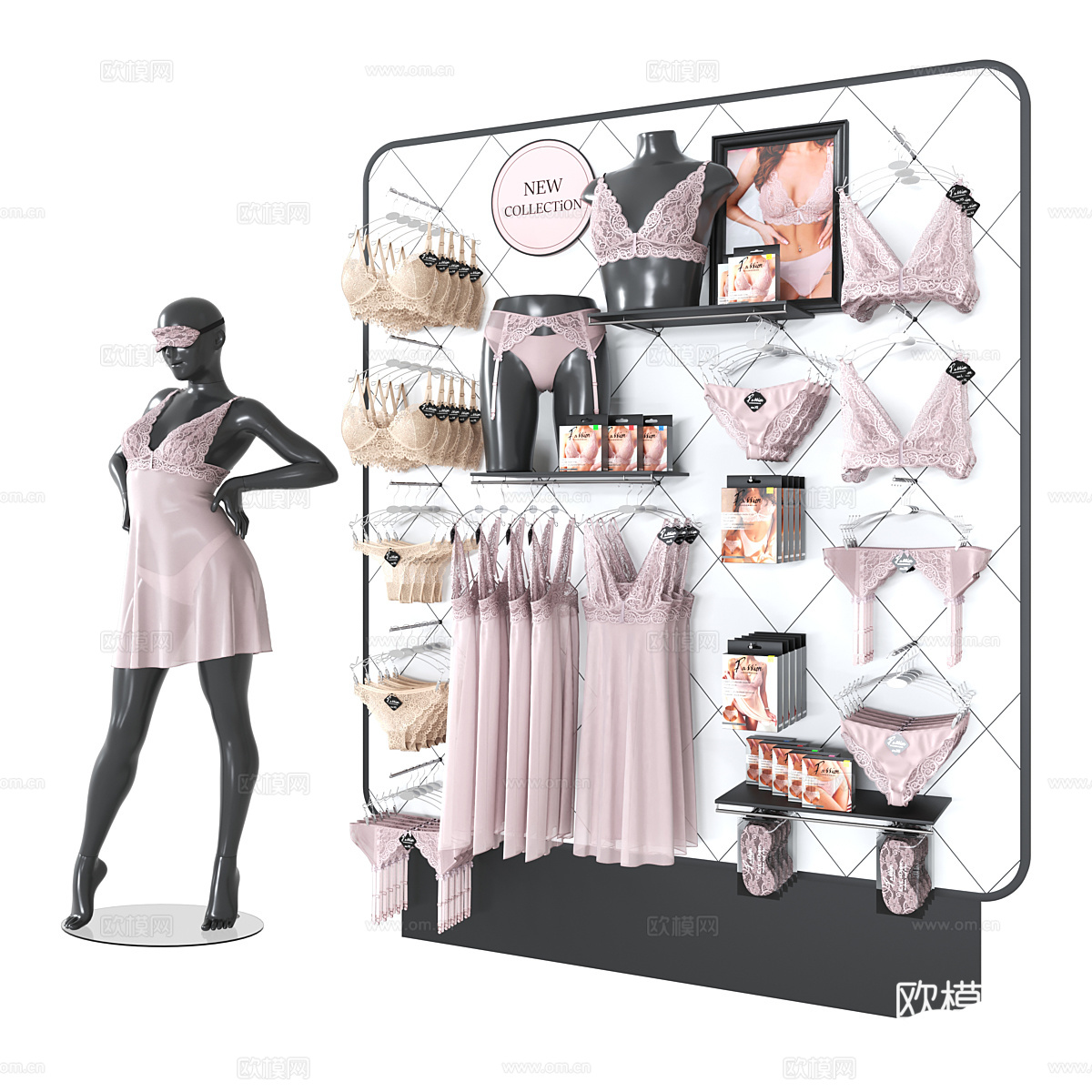 内衣专卖店 货架3d模型