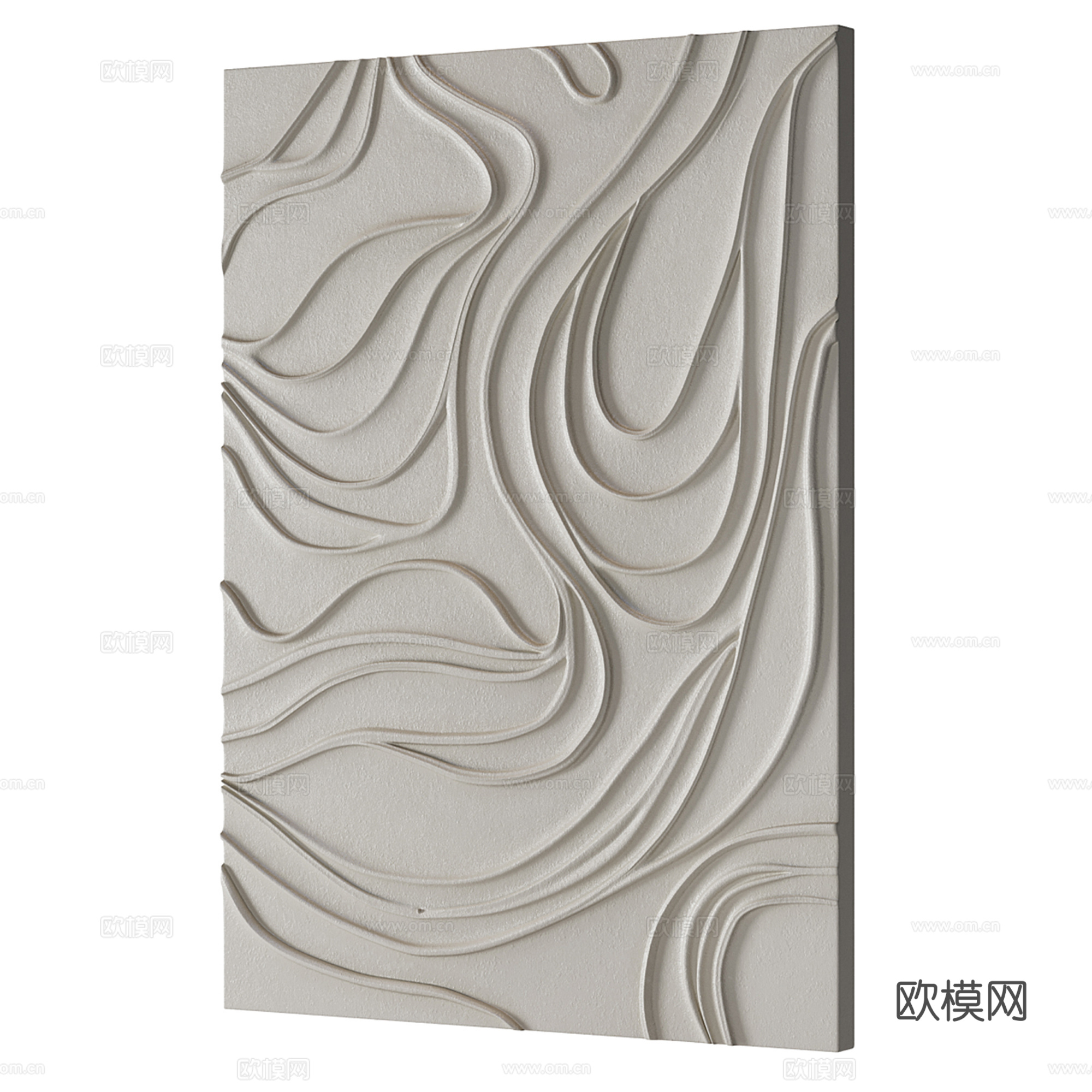 奶油风立体挂画su模型