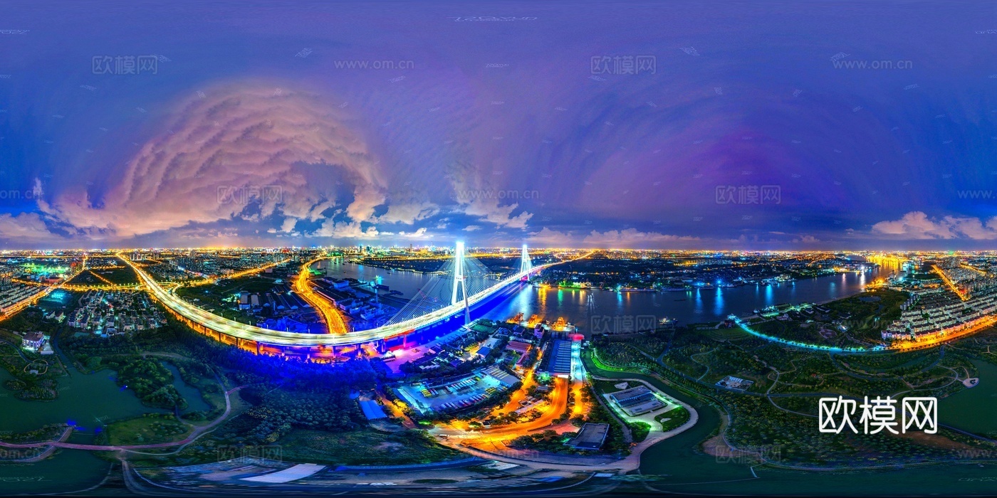 高清城市夜景城市外景HDR贴图