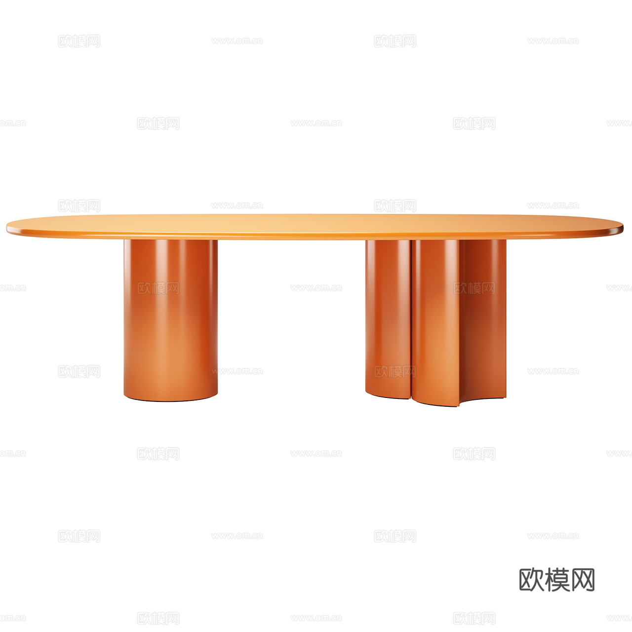 Zanotta 极简餐桌 现代餐桌 椭圆形餐桌 长方形餐桌3d模型