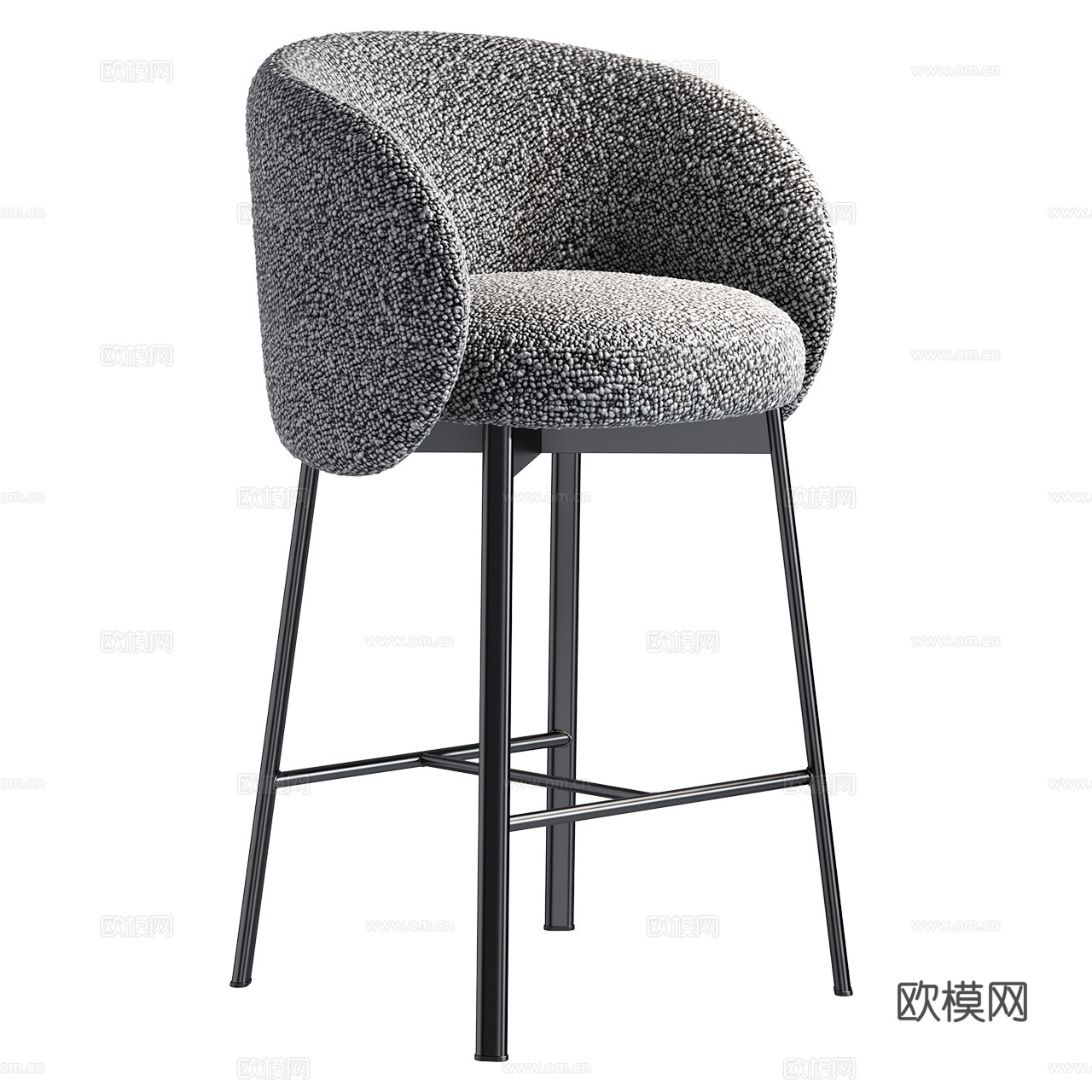 Frigerio 意式极简吧椅 现代吧椅 布艺吧椅 简约吧椅3d模型