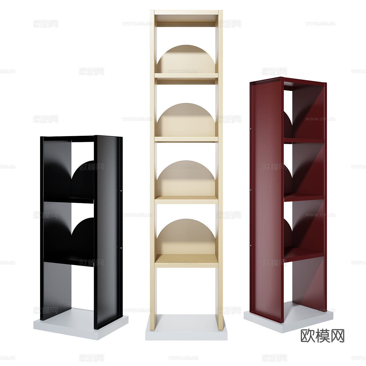 Floreana 现代书架 金属书架 北欧书架 装饰架3d模型