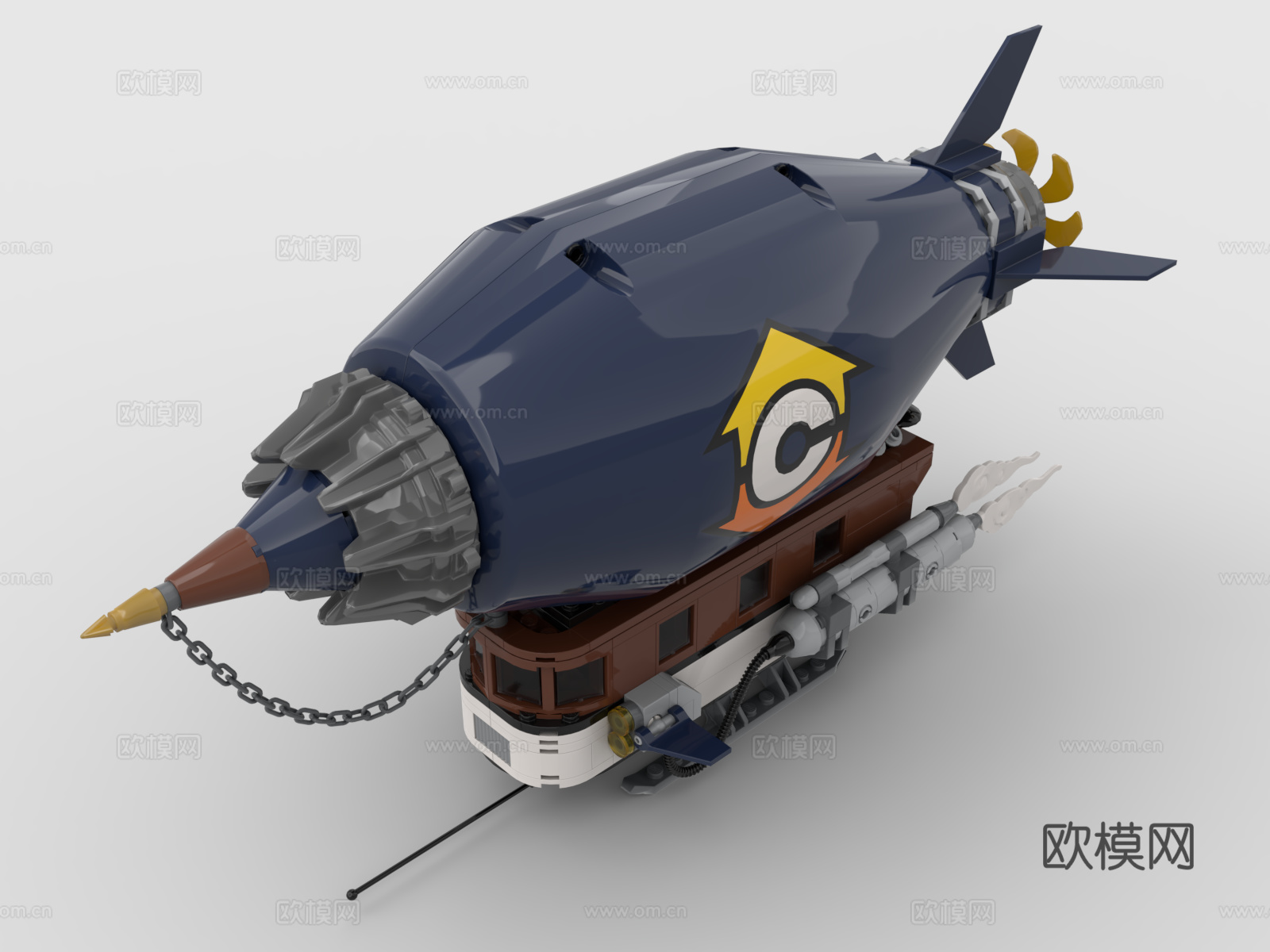 乐高 LEGO 玩具 积木 飞空艇3d模型