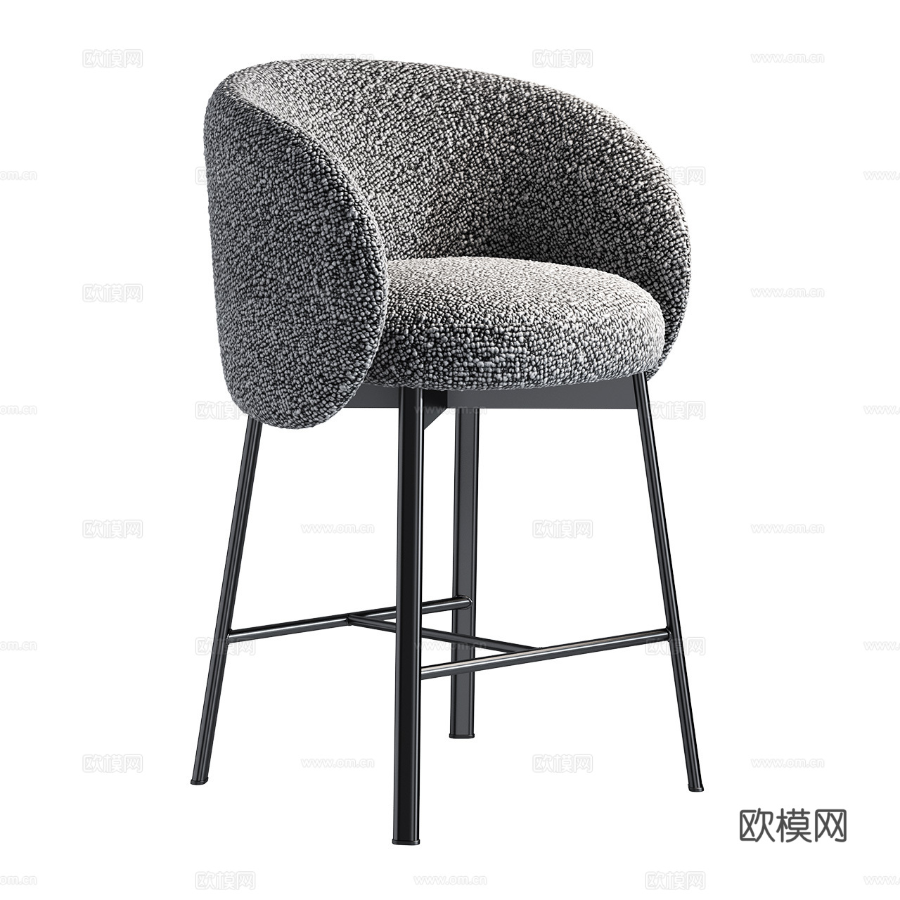 Frigerio 意式极简吧椅 现代吧椅 布艺吧椅 简约吧椅3d模型