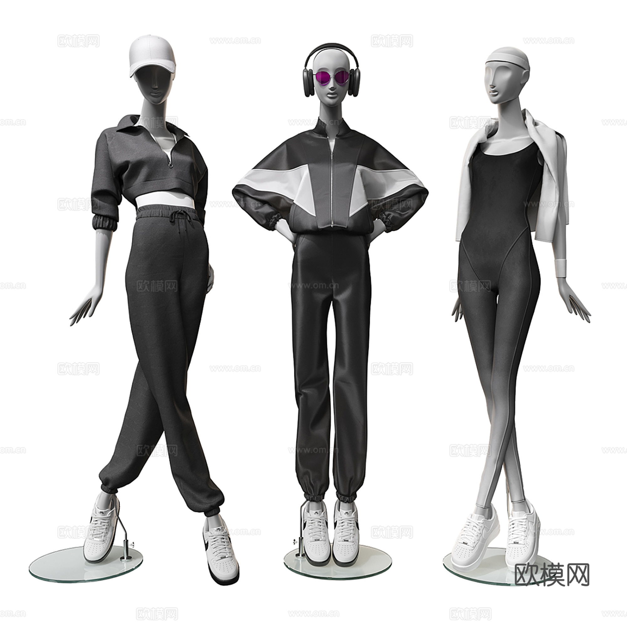 女性模特 服饰衣服su模型