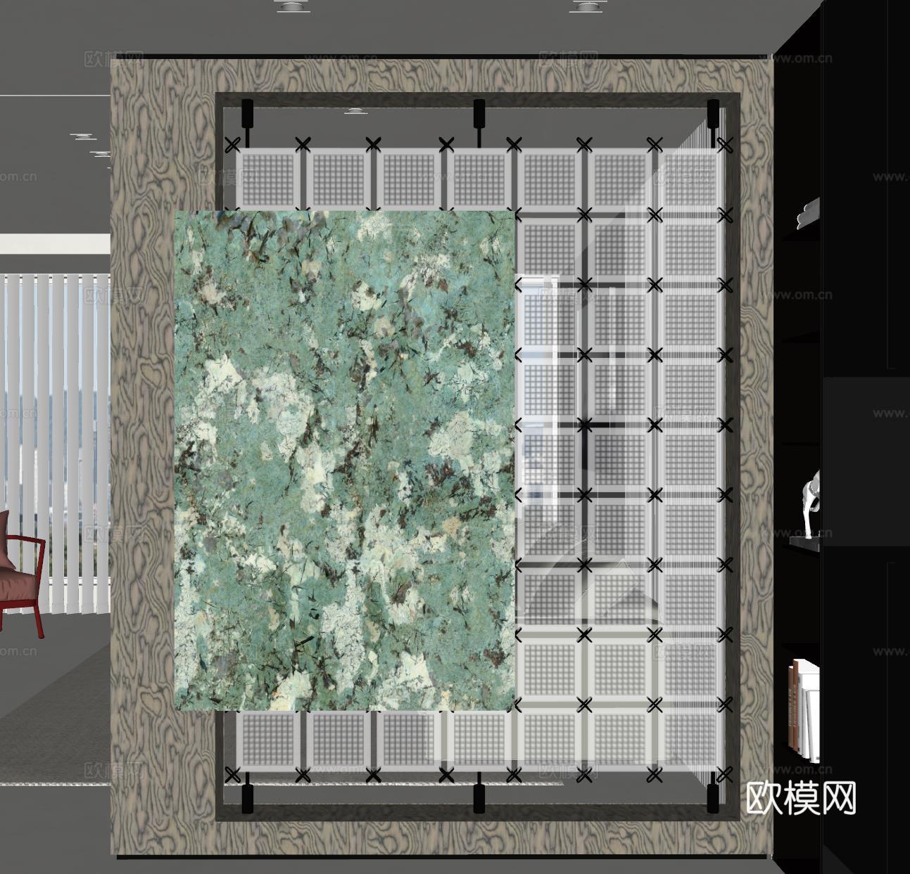 现代玄关过道 装饰性玄关 玄关隔断 入户玄关 门厅su模型