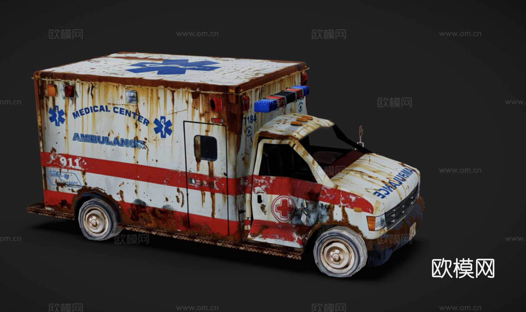 战损医疗车3d模型