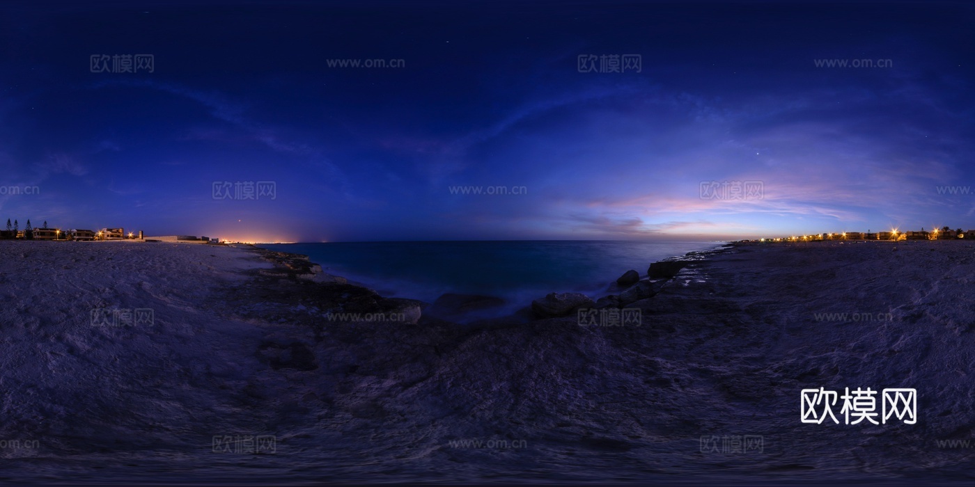 海滩夜景HDR贴图