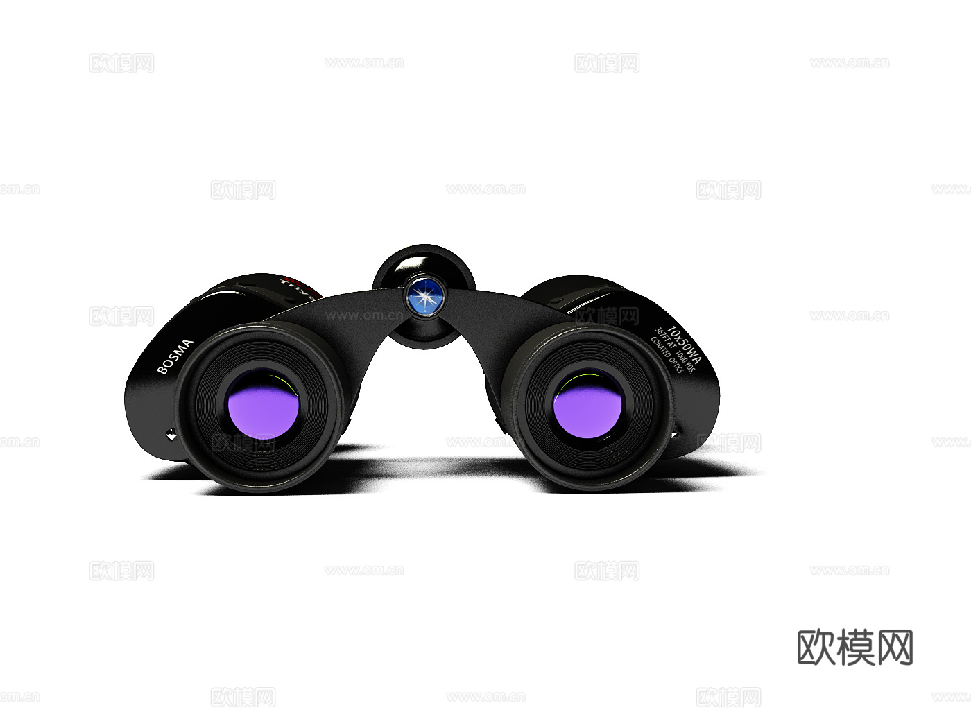 保罗望远镜军事现代望远镜3d模型