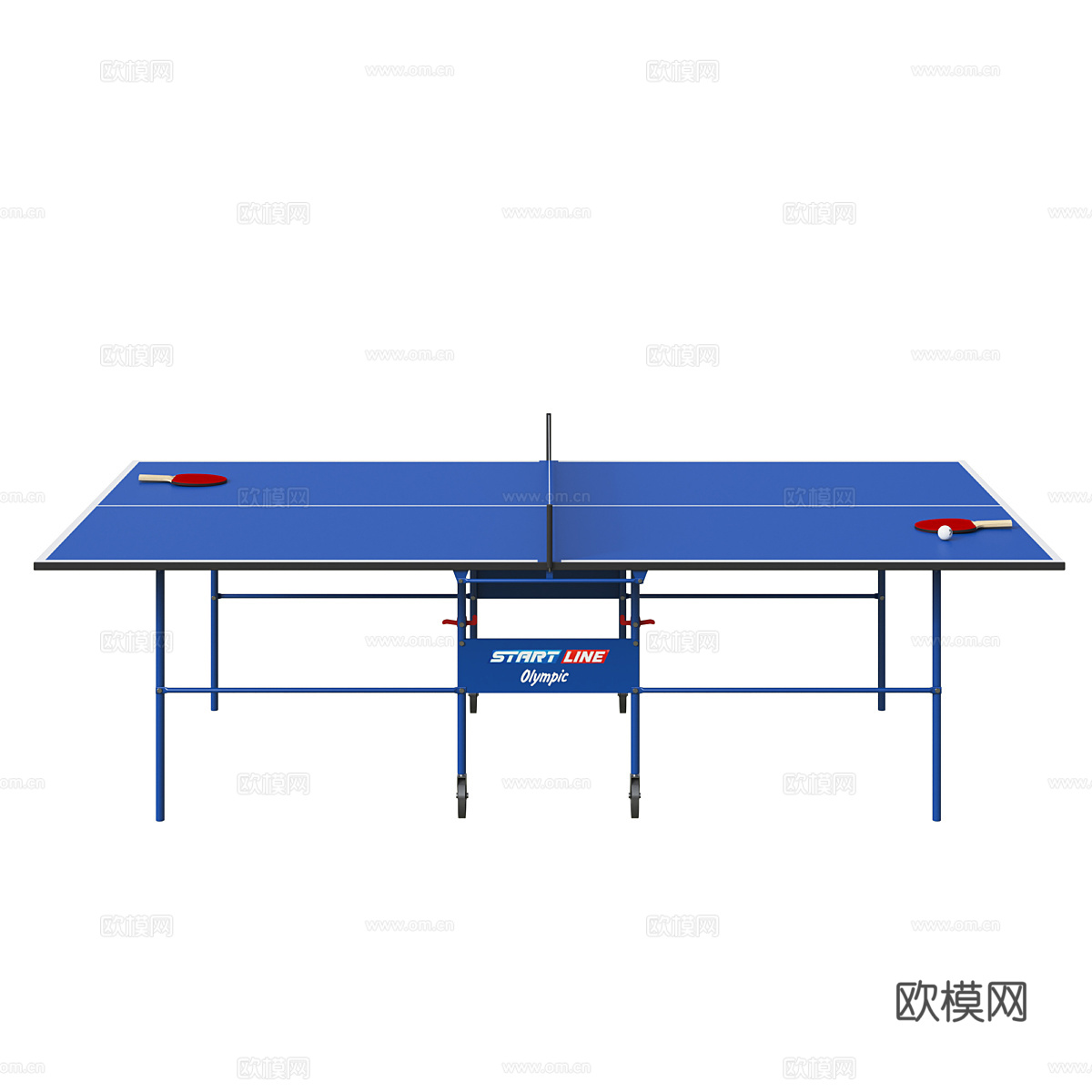 乒乓球桌 乒乓球3d模型