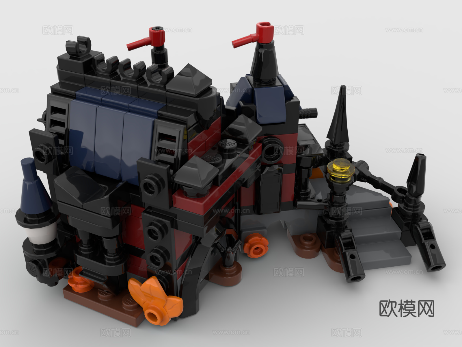 乐高 LEGO 玩具 积木 mini城堡 迷你城堡 建筑 卡3d模型
