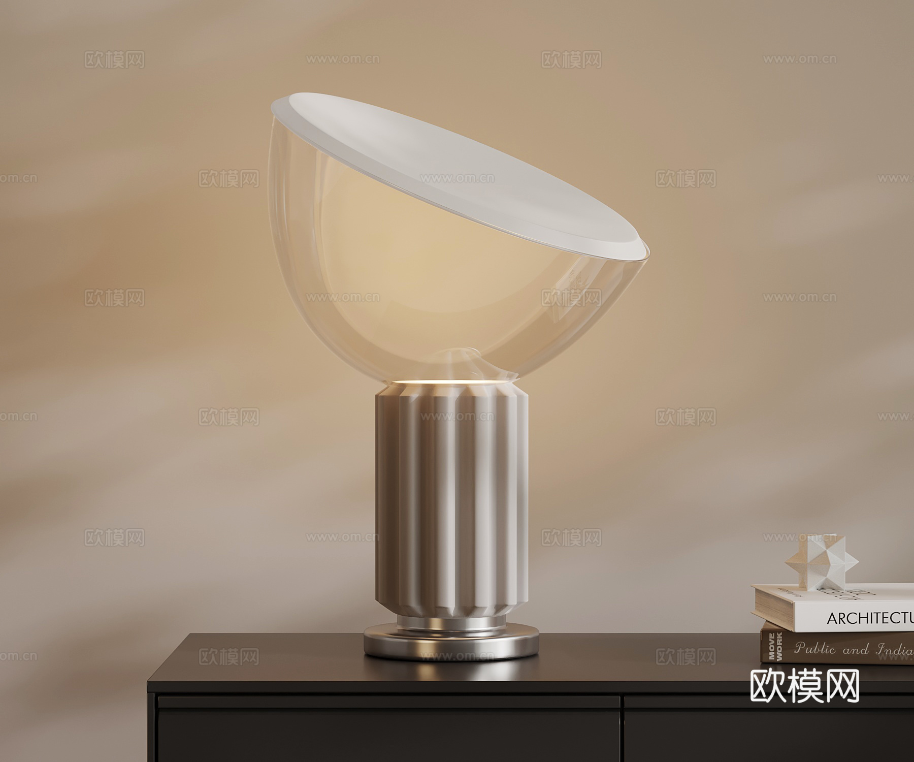 现代台灯 艺术台灯su模型