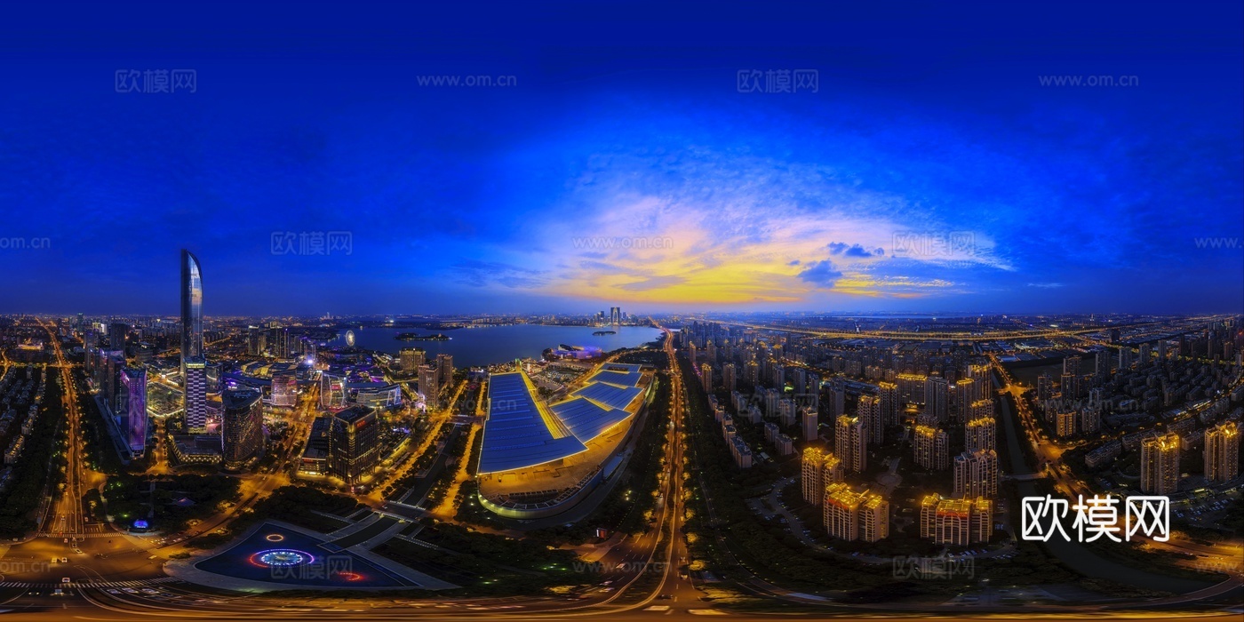 高清城市夜景城市外景HDR贴图