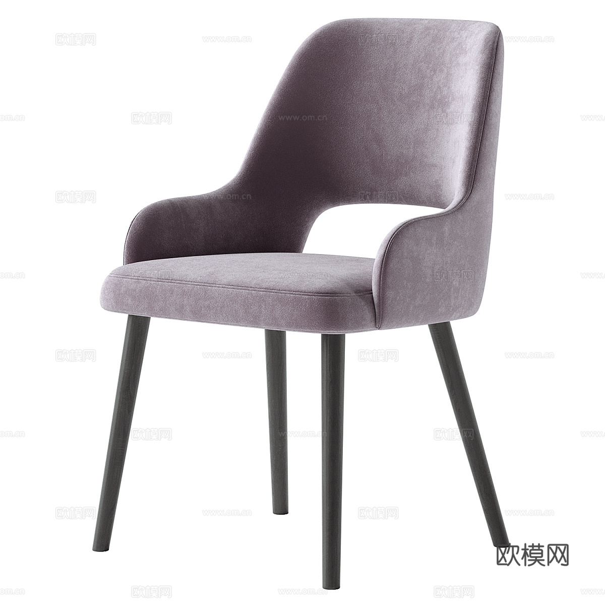 现代意式布艺单椅3d模型