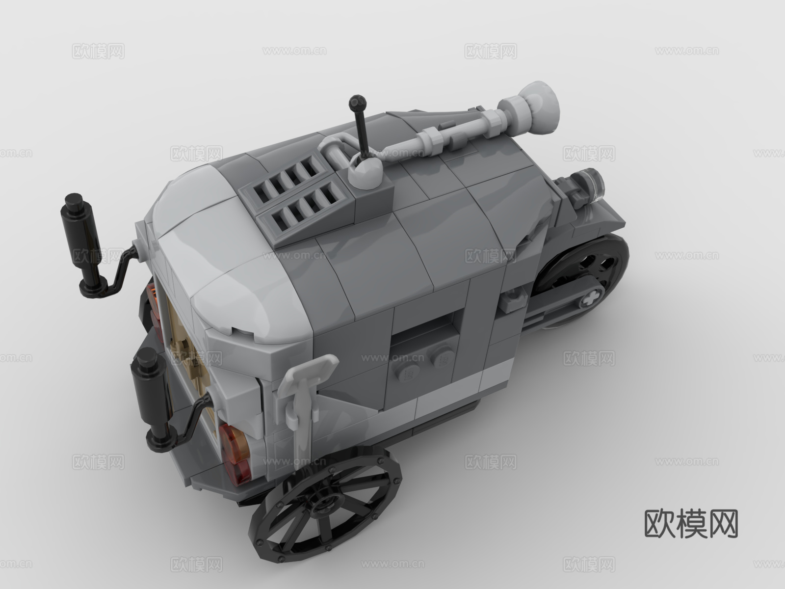 乐高 LEGO 玩具 积木 马车 战车 战斗三轮车3d模型