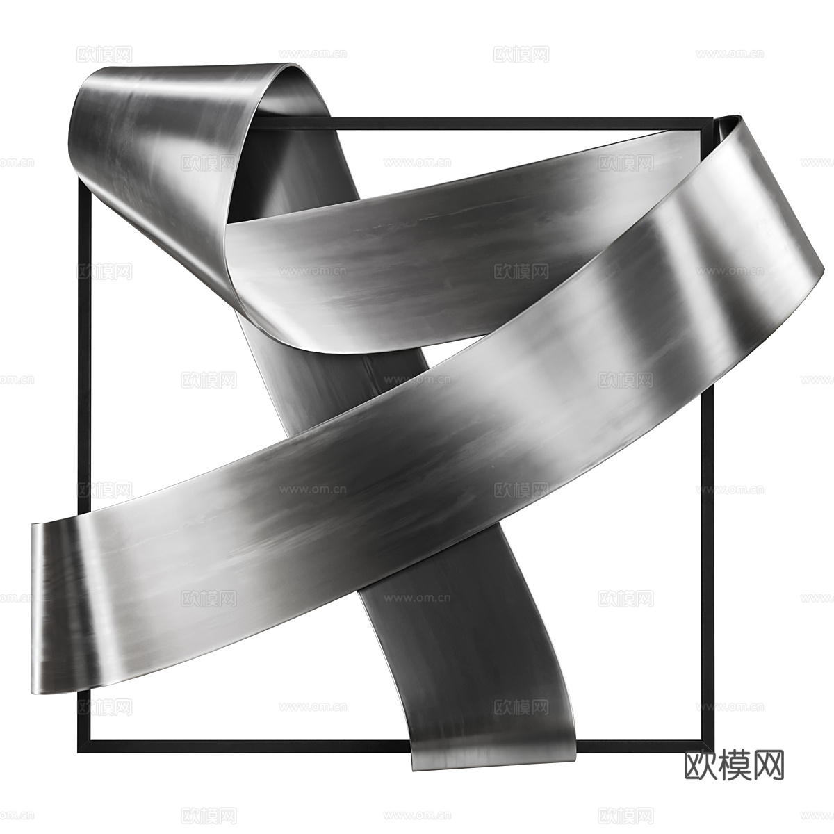 现代意式轻奢金属墙饰挂件3d模型