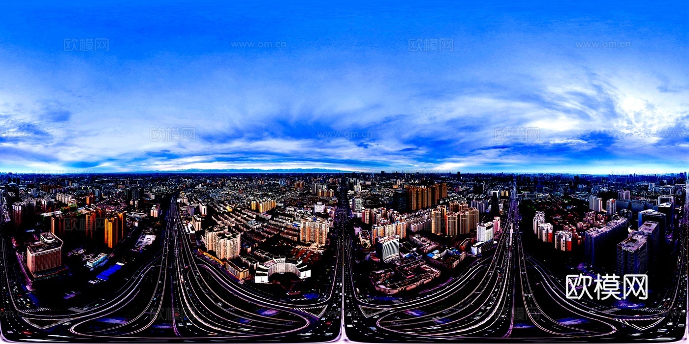 高清城市夜景城市外景HDR贴图