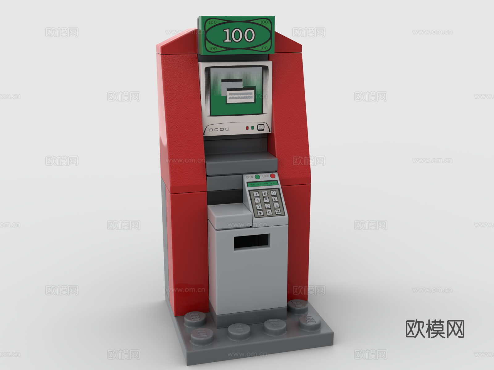 乐高 LEGO 玩具 积木 ATM 取款机3d模型