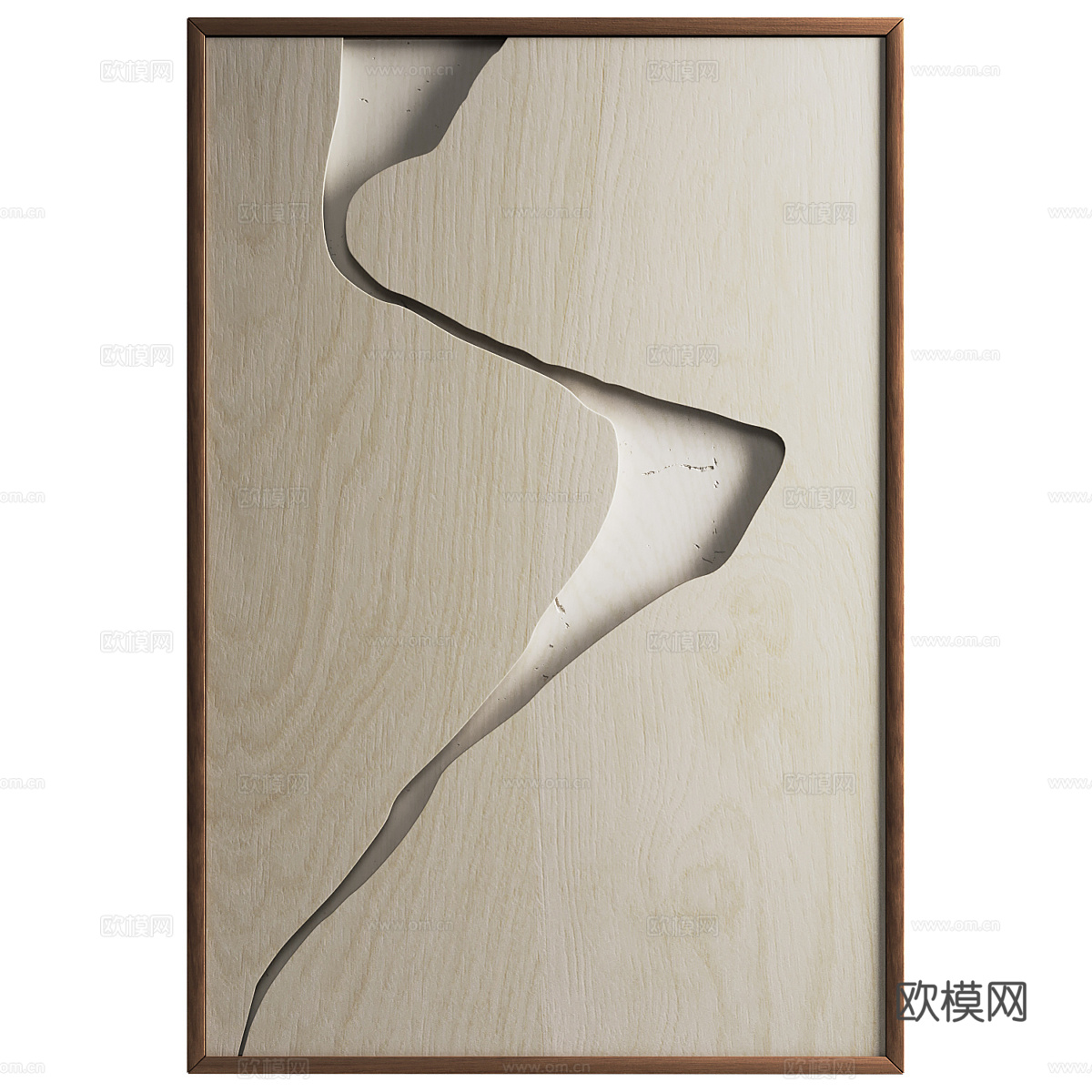 新中式装饰挂画3d模型