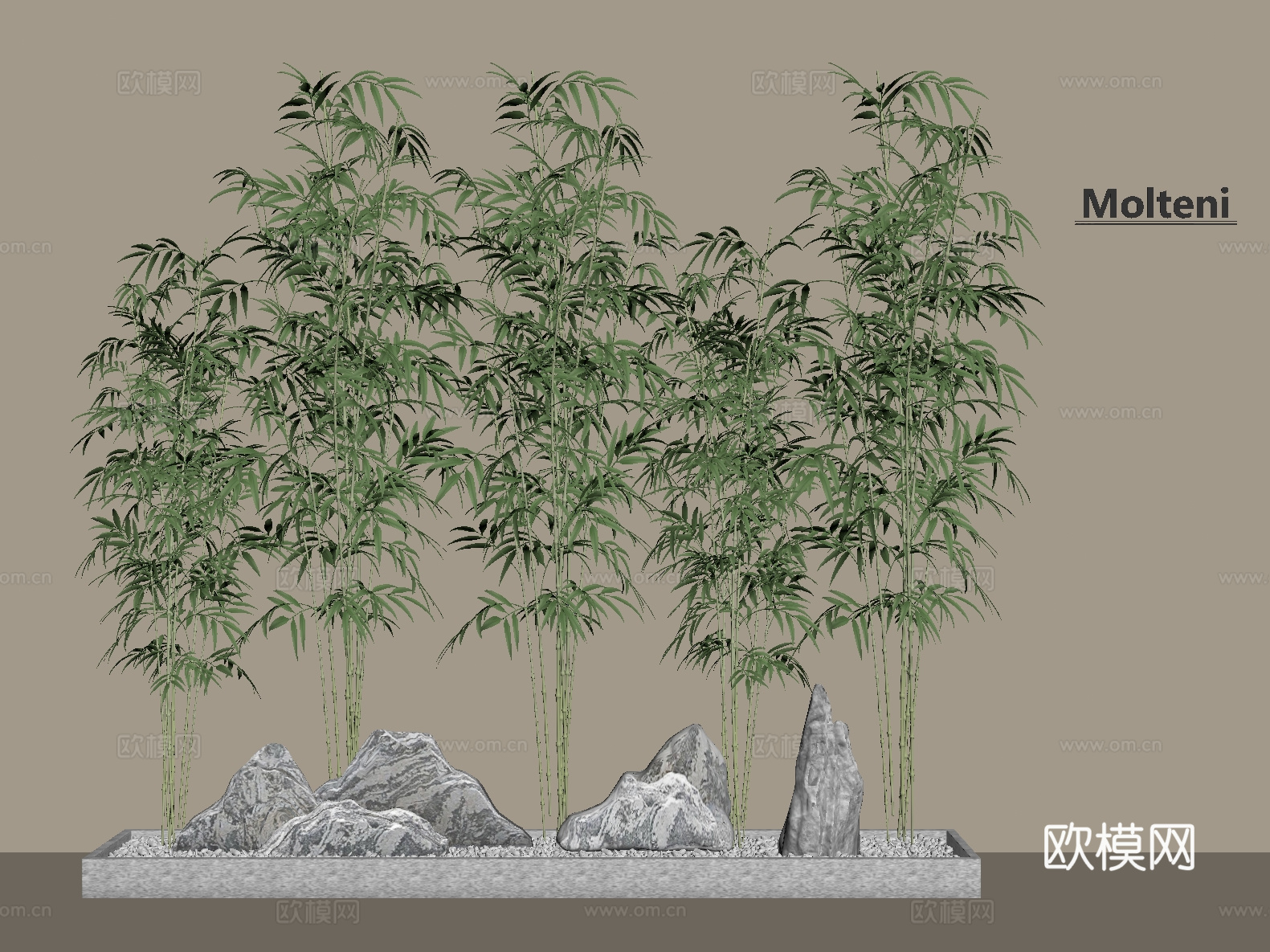 竹子 竹林 景观林su模型