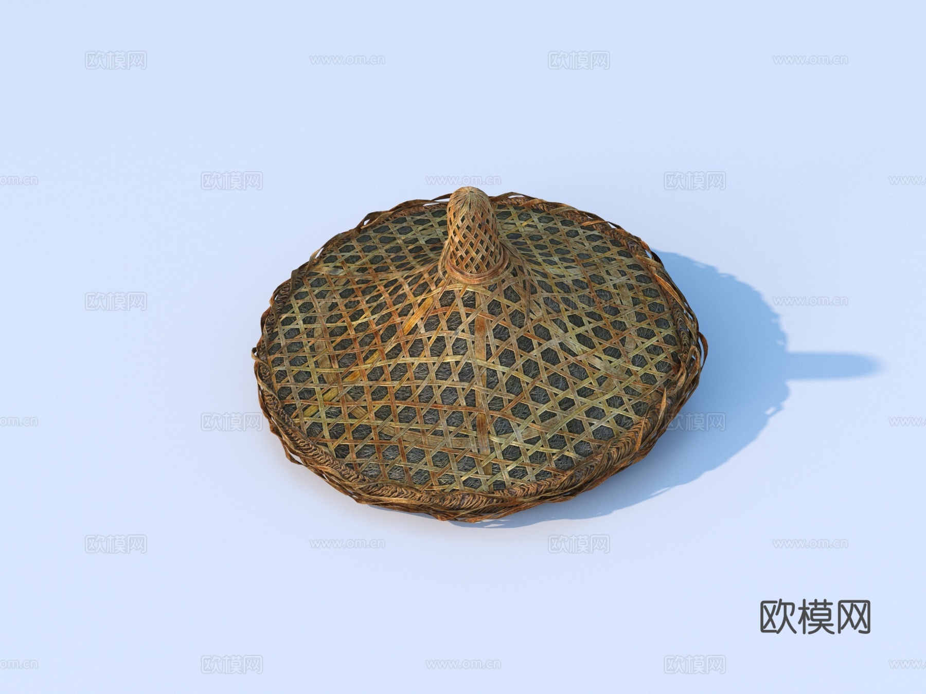 斗笠 草帽 帽子 遮阳帽 草帽子3d模型