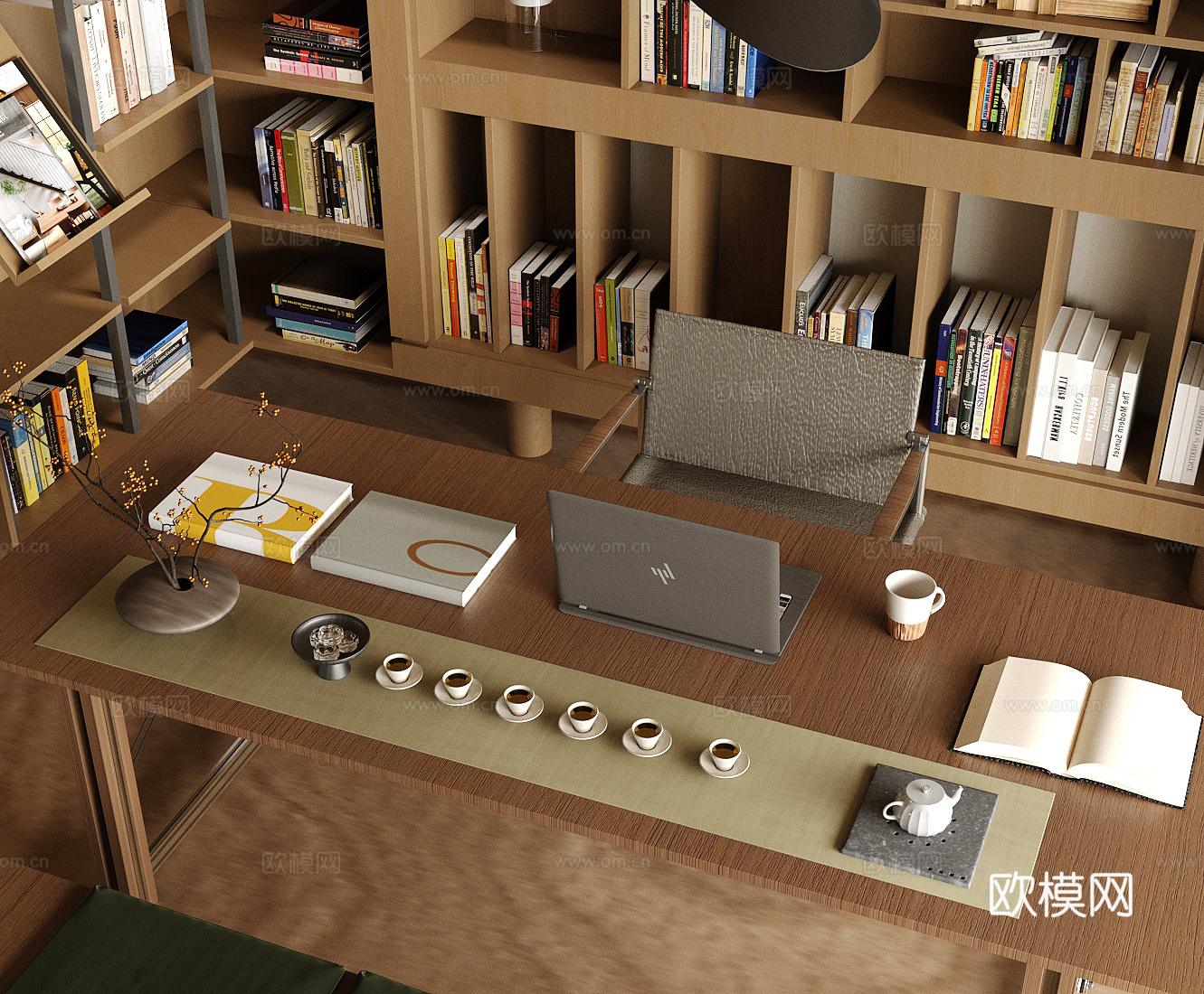 中古摆件组合 书桌摆件组合 中古风摆件组合 复古风书桌摆件su模型