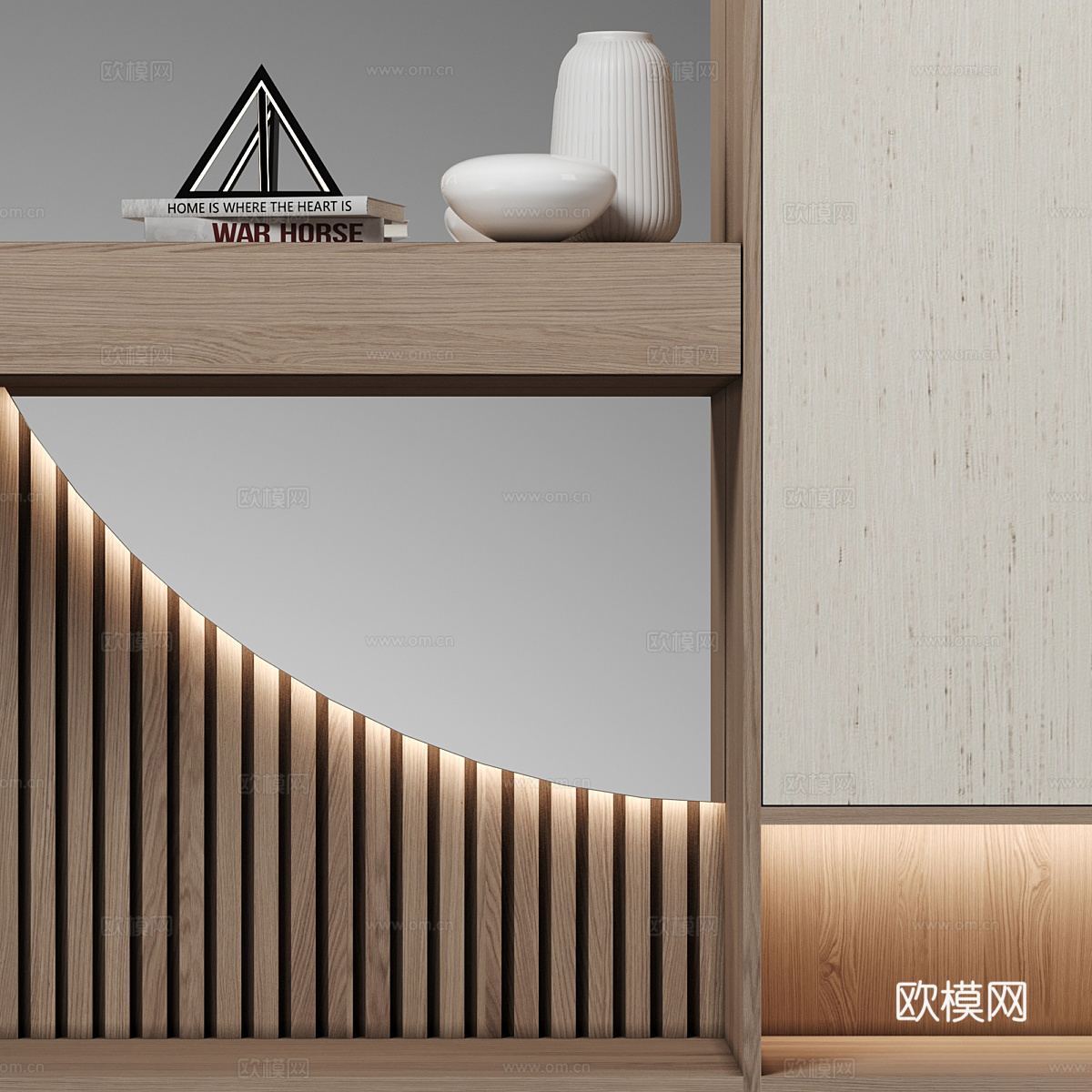 现代意式极简鞋柜3d模型