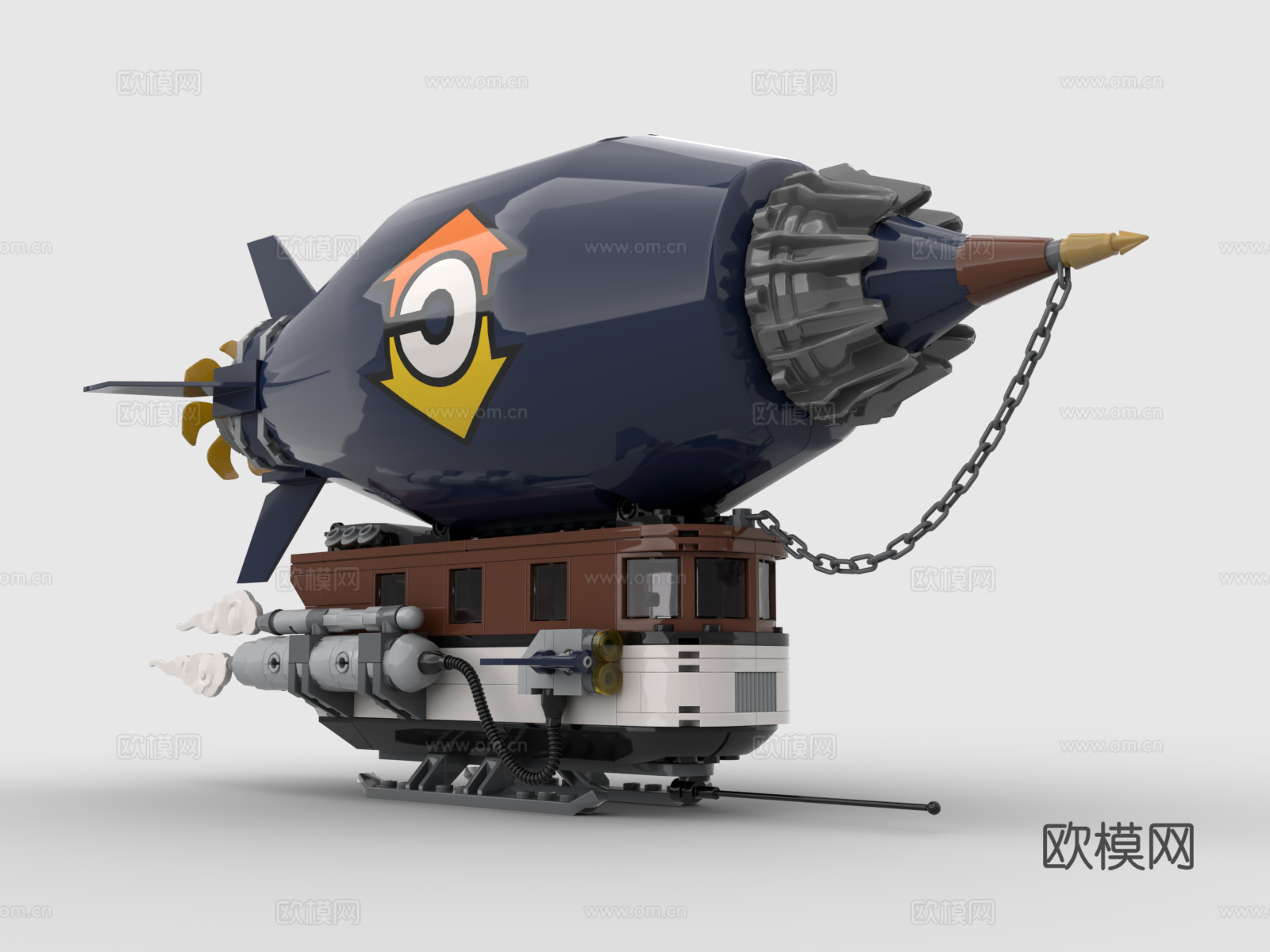 乐高 LEGO 玩具 积木 飞空艇3d模型