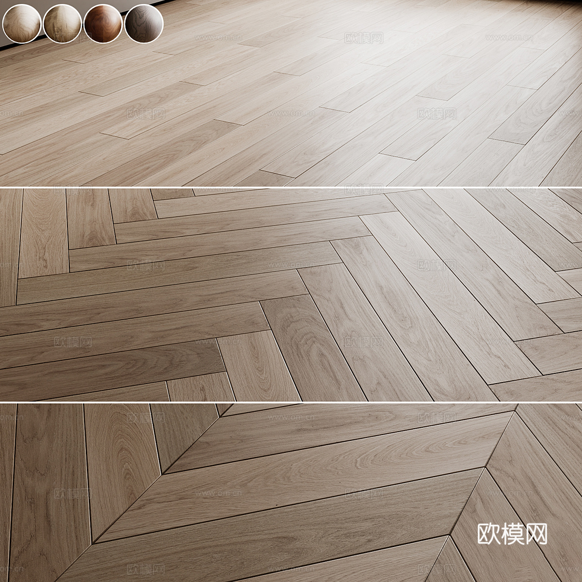 新中式木地板材质3d模型