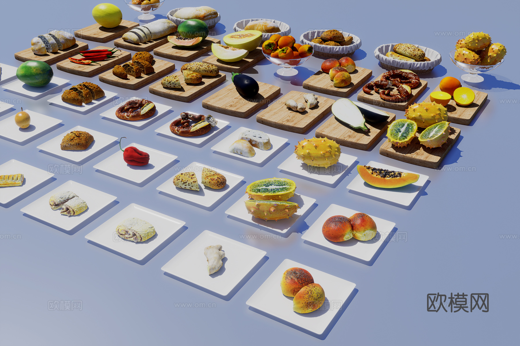 水果甜点食物水果甜点食物3d模型