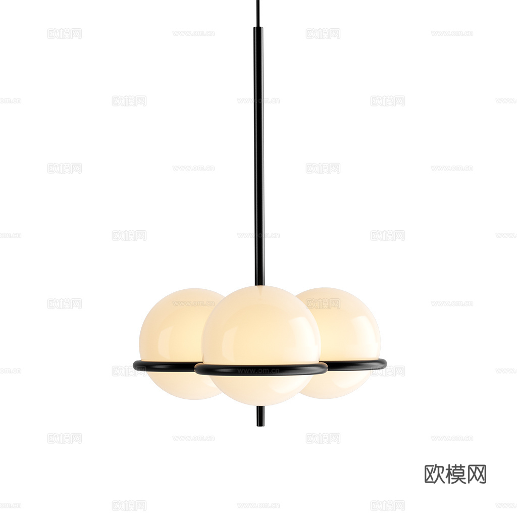 Ferm Living 现代吊灯 极简吊灯 玻璃吊灯3d模型