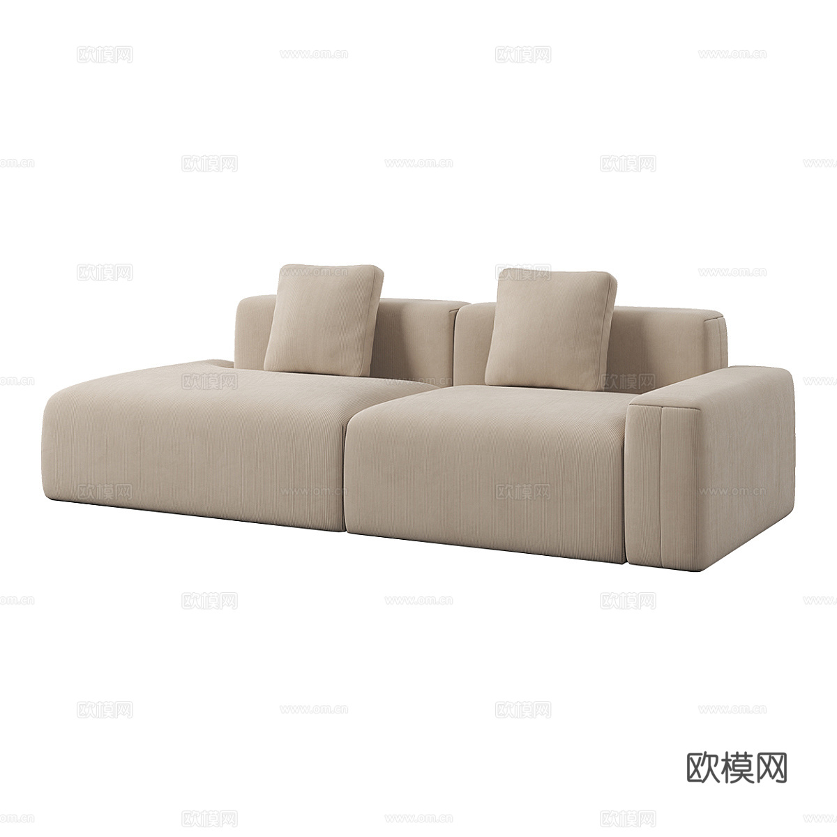 现代简约双人沙发 双人沙发 简约沙发 客厅沙发3d模型
